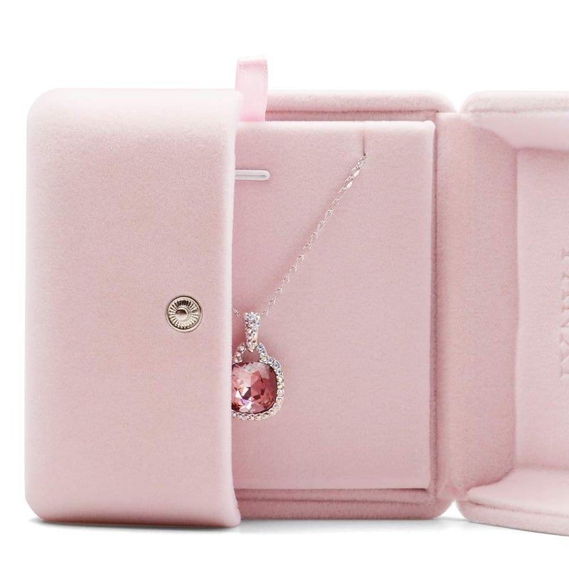Oirlv Pink Velvet Jewelry Packaging Box Pendant Earrings Display Storage Case Pendant Gift Box - Image 1